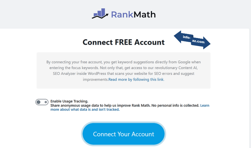 RankMath 연결 위한 첫 화면